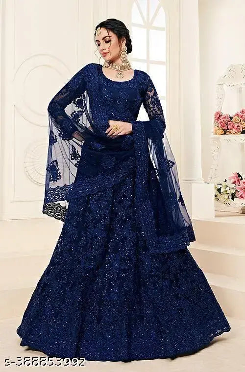 Elegant Embroidered blue Lehenga for girl's and women's.
