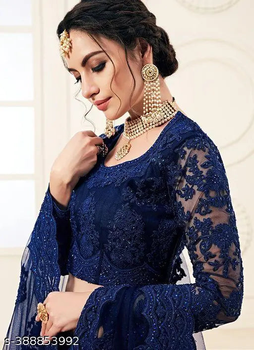 Elegant Embroidered blue Lehenga for girl's and women's.