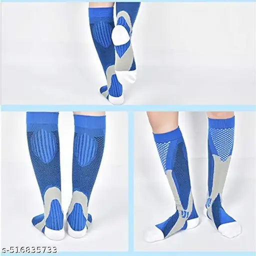 Sweksha Creations Orthopedic Neuro Socks for Outdoor Sport Compression Socks for Plantar Arch Support, Foot & Ankle Swelling, Achilles Tendon, Heel Pain, Injury Recovery(1 pair)(Blue)
