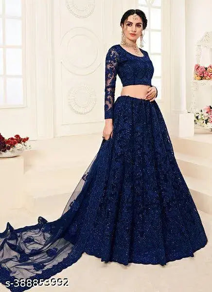 Elegant Embroidered blue Lehenga for girl's and women's.